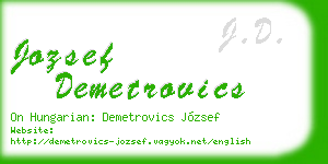 jozsef demetrovics business card